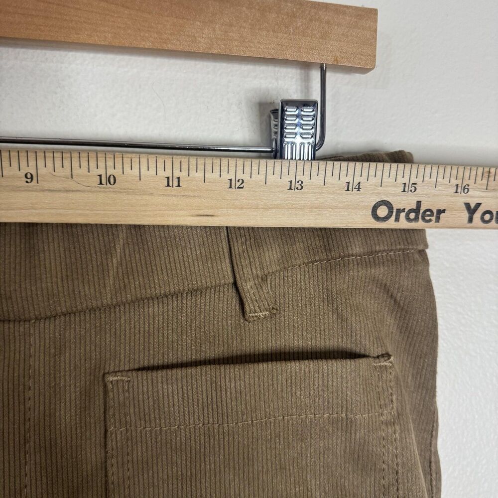 Flog Pants Womens 30 Brown Corduroy‎ Pull On Elastic Waist Straight Leg Casual - Picture 5 of 12